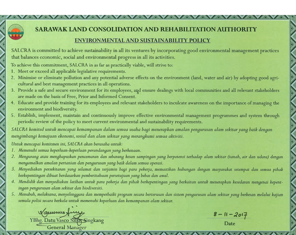 Environmental & Sustainable Policy